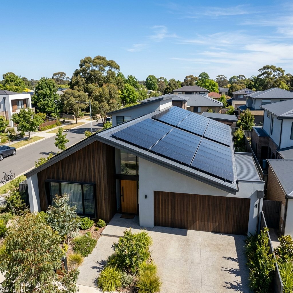 Rooftop Solar Panel Array Installation